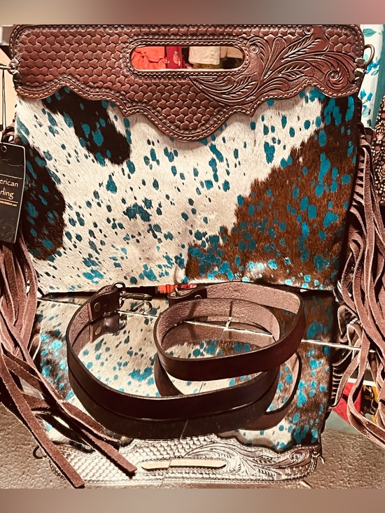 American Darling Handbags - American Darling leather and hair on hide clutch/handbag. New with tags